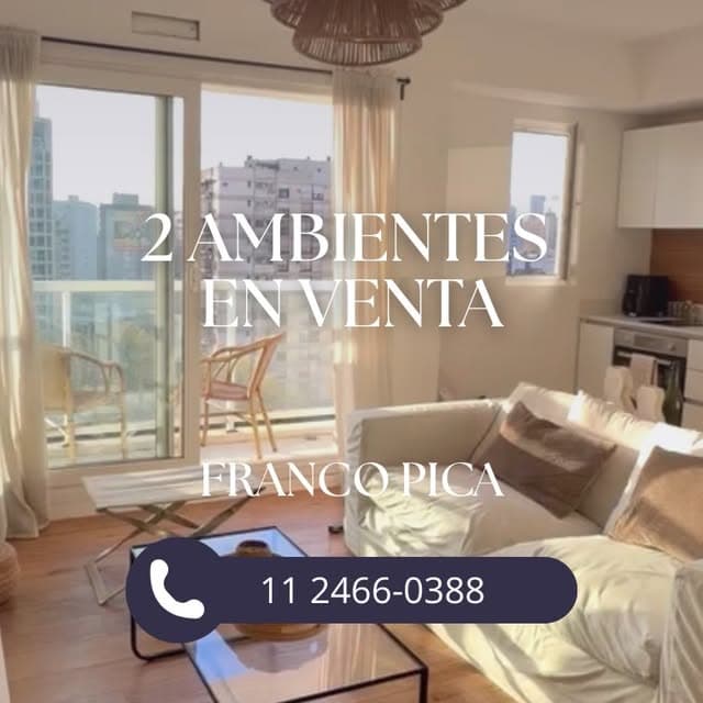 2 ambientes en Piso 12